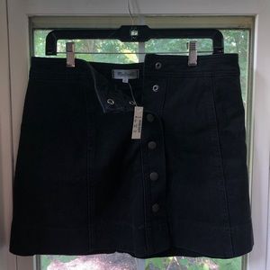 Madewell black denim skirt